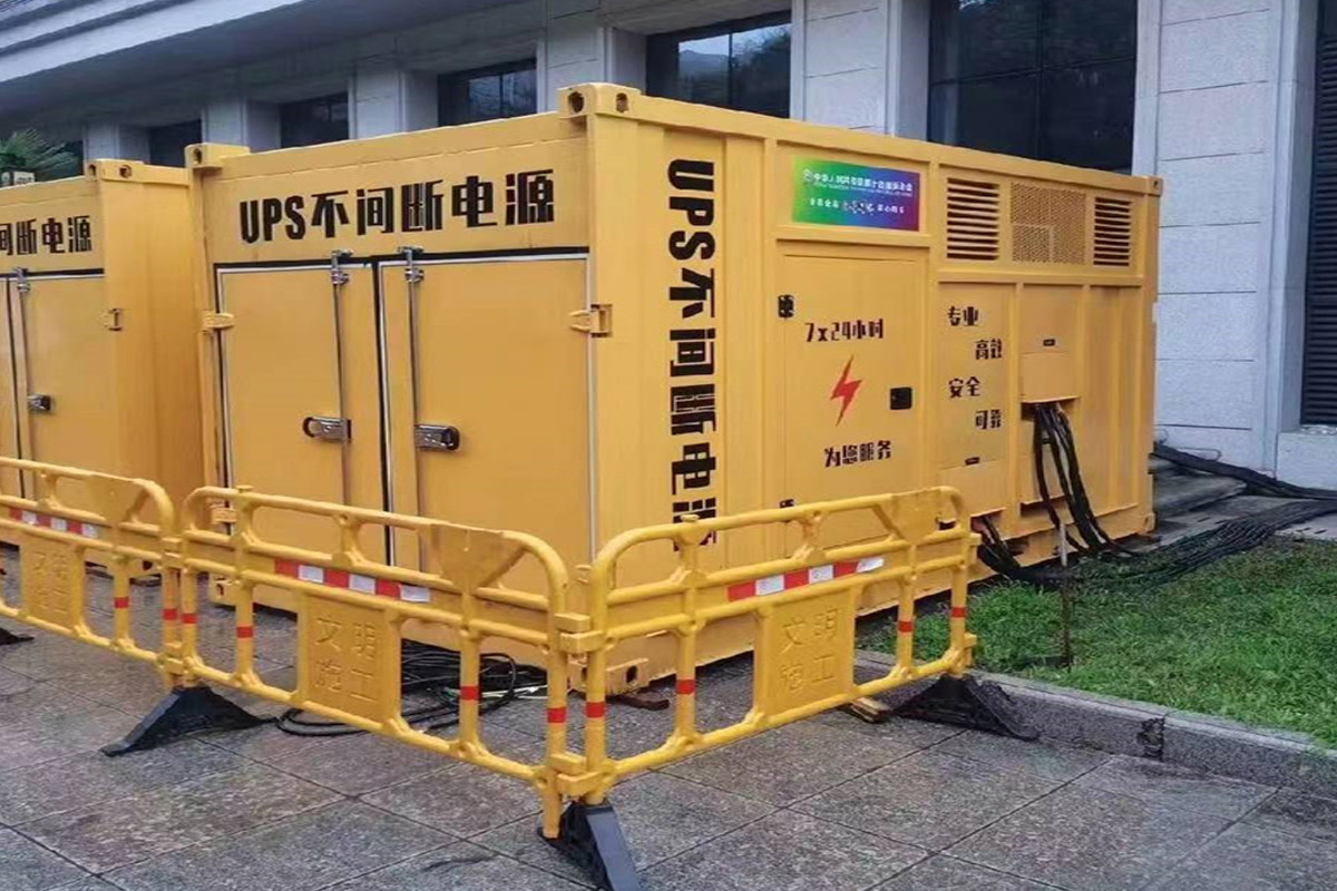 九台发电机租赁施工现场