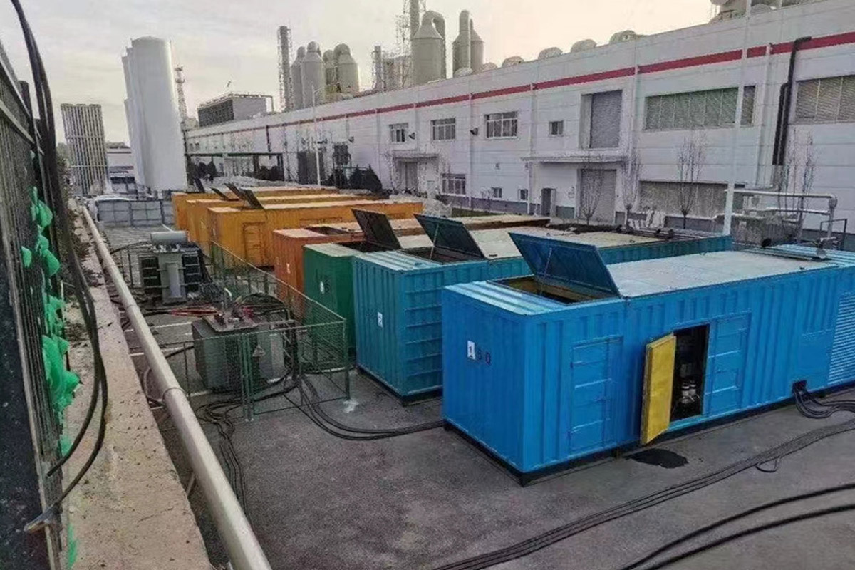 九台发电机租赁施工现场